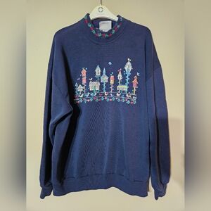 VTG 80s Morning Sun Birdhouse Sweatshirt Large